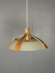 Set_of_2_Mid-Century_Space_Age_Layered_Walnut_Model_328_Pendants_from_Temde,_1960s