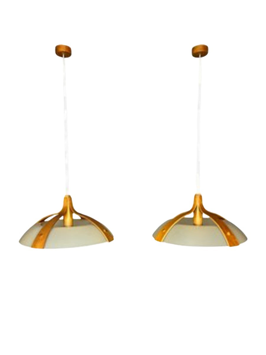 Set_of_2_Mid-Century_Space_Age_Layered_Walnut_Model_328_Pendants_from_Temde,_1960s