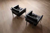 Set_of_2_Model_6912_Lounge_Chairs_by_Horst_Brüning_for_Kill_International,_Black_Leather,_Germany,_1967
