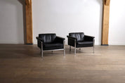 Set_of_2_Model_6912_Lounge_Chairs_by_Horst_Brüning_for_Kill_International,_Black_Leather,_Germany,_1967