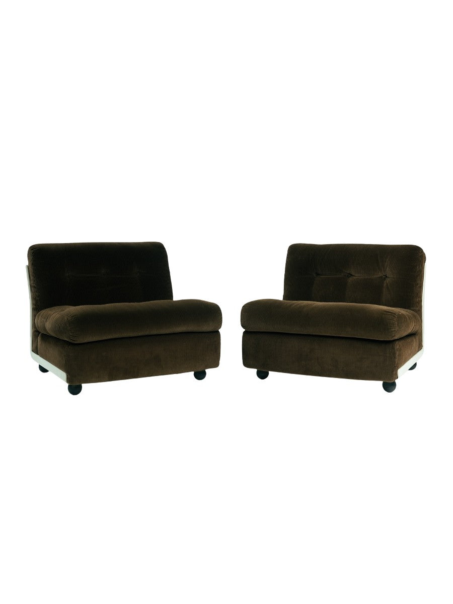 Set_of_2_Modular_'Amanta'_Seating_Elements_by_Mario_Bellini_for_C&B_Italia_Brown_Corduroy