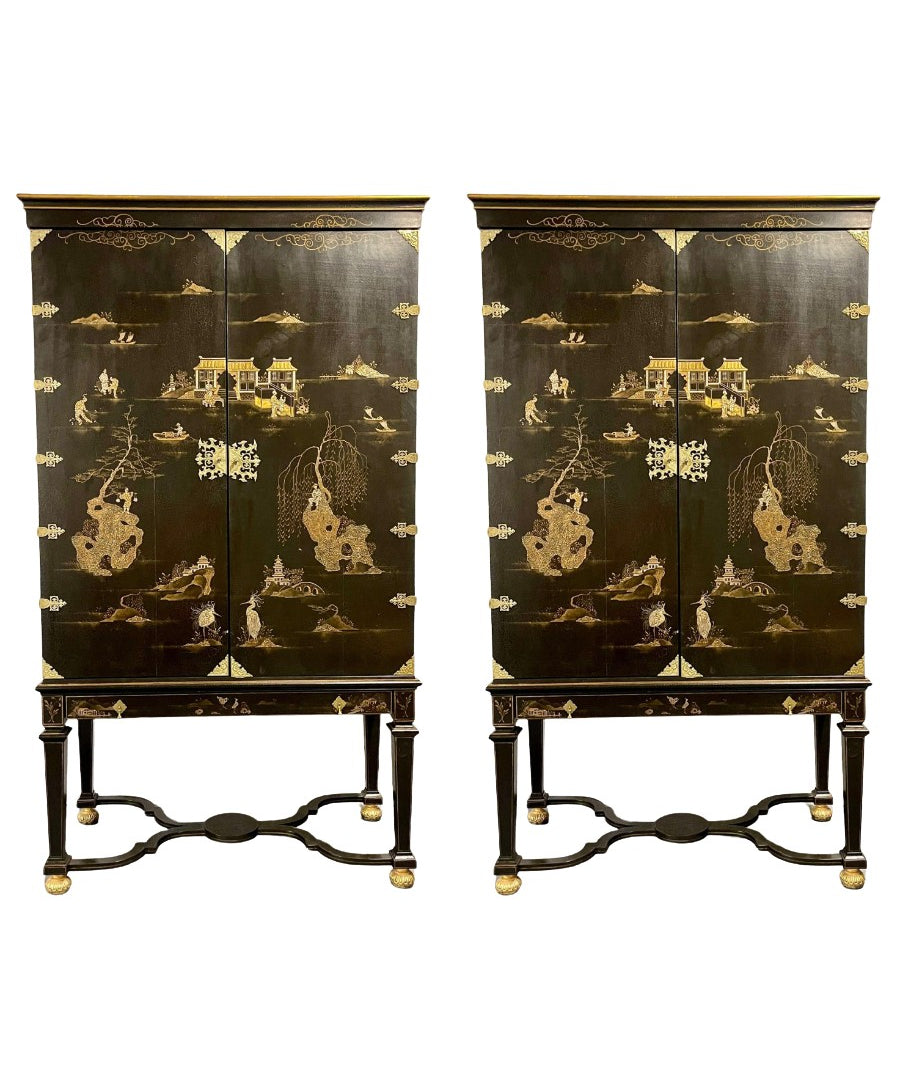 Set_of_2_of_Griswold_Cabinets_Armoires_in_Chinoiserie_Style,_Mid-20th_Century,_USA