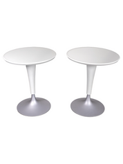 Set_of_2_Outdoor_Tulip_Bar_Table_by_Philippe_Starck_for_Driade,_White_Round_Table
