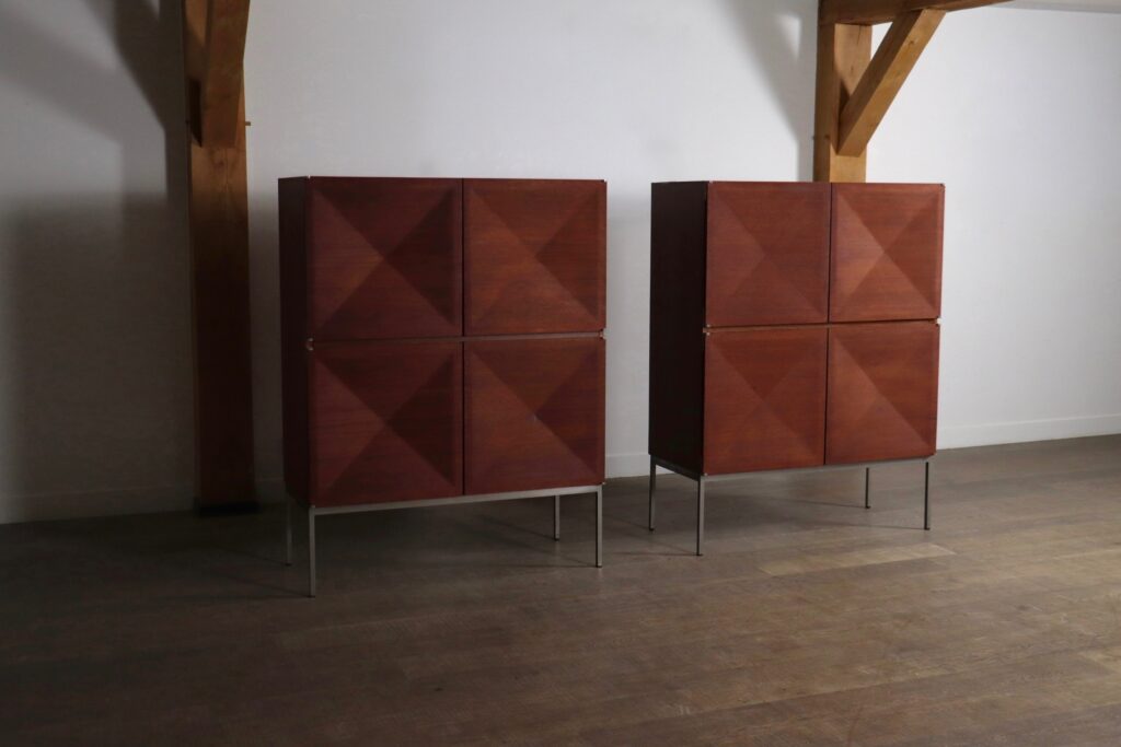 Set_of_2_Pointe_de_Diamant_Model_1307_Highboards_by_Antoine_Philippon_&_Jacqueline_Lecoq_for_Behr,_Germany,_1962