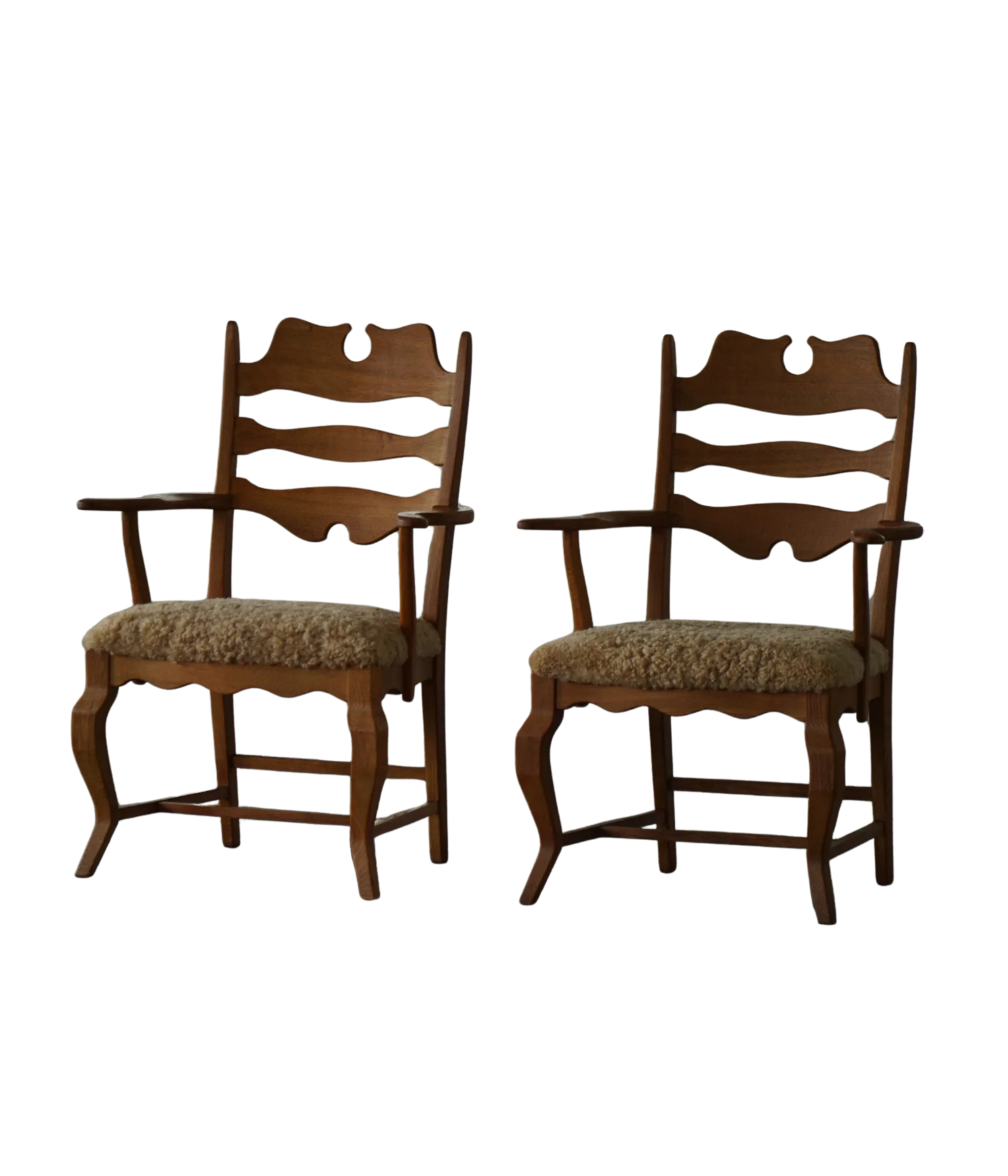 Set_of_2_Razorblade_Armchairs_by_Henning_Kjærnulf_for_E.G._Møbler,_Oak_and_Lambswool,_1960s