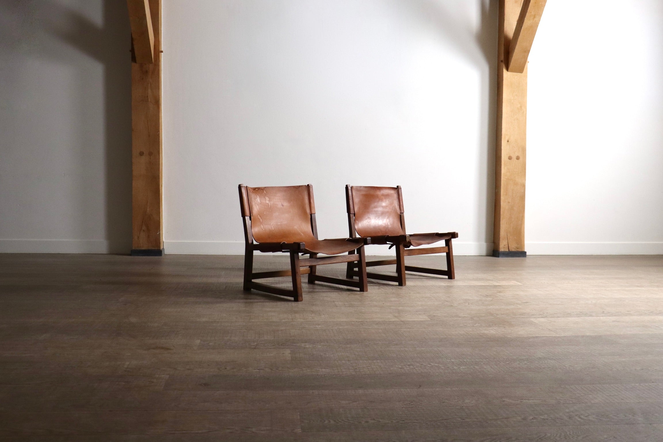 Set_of_2_Riaza_Lounge_Chairs_by_Paco_Muñoz_for_Darro_Gallery,_Cognac_Leather_Spanish_Modern,_1960s