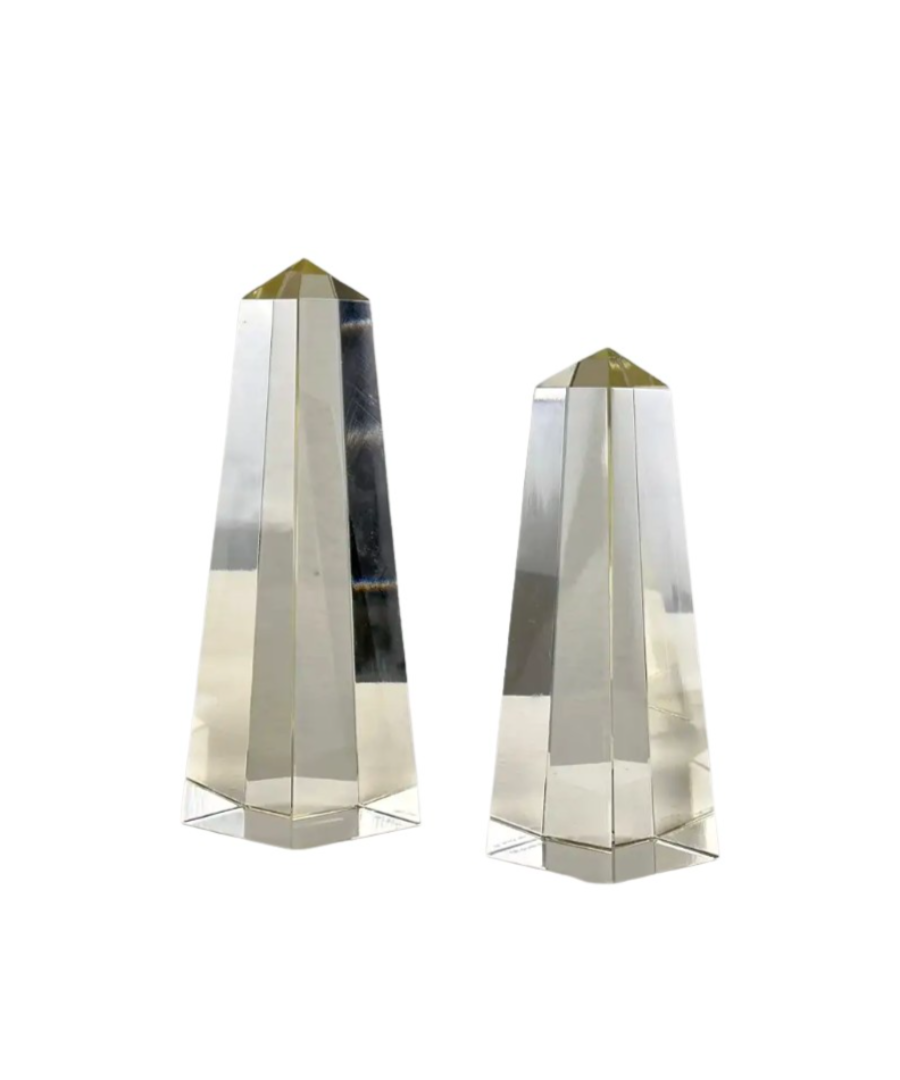 Set_of_2_“Save_Venice_1989”_Decorative_Glass_Obelisks,_1989