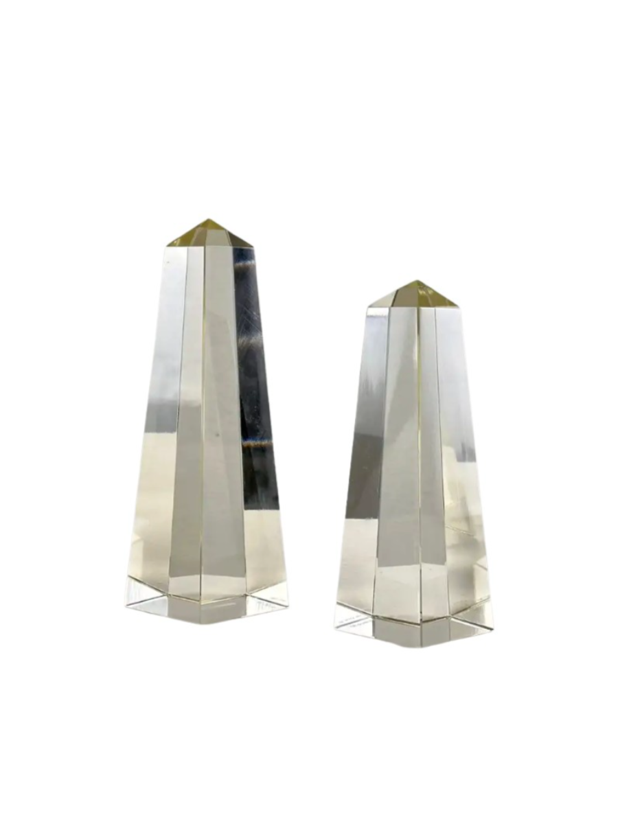 Set_of_2_“Save_Venice_1989”_Decorative_Glass_Obelisks,_1989
