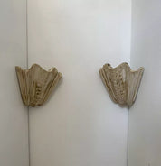 Set_of_2_Shell_Wall_Sconces_in_Patinated_Plaster,_France_1940s