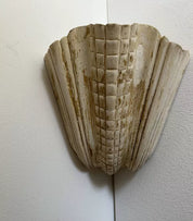 Set_of_2_Shell_Wall_Sconces_in_Patinated_Plaster,_France_1940s