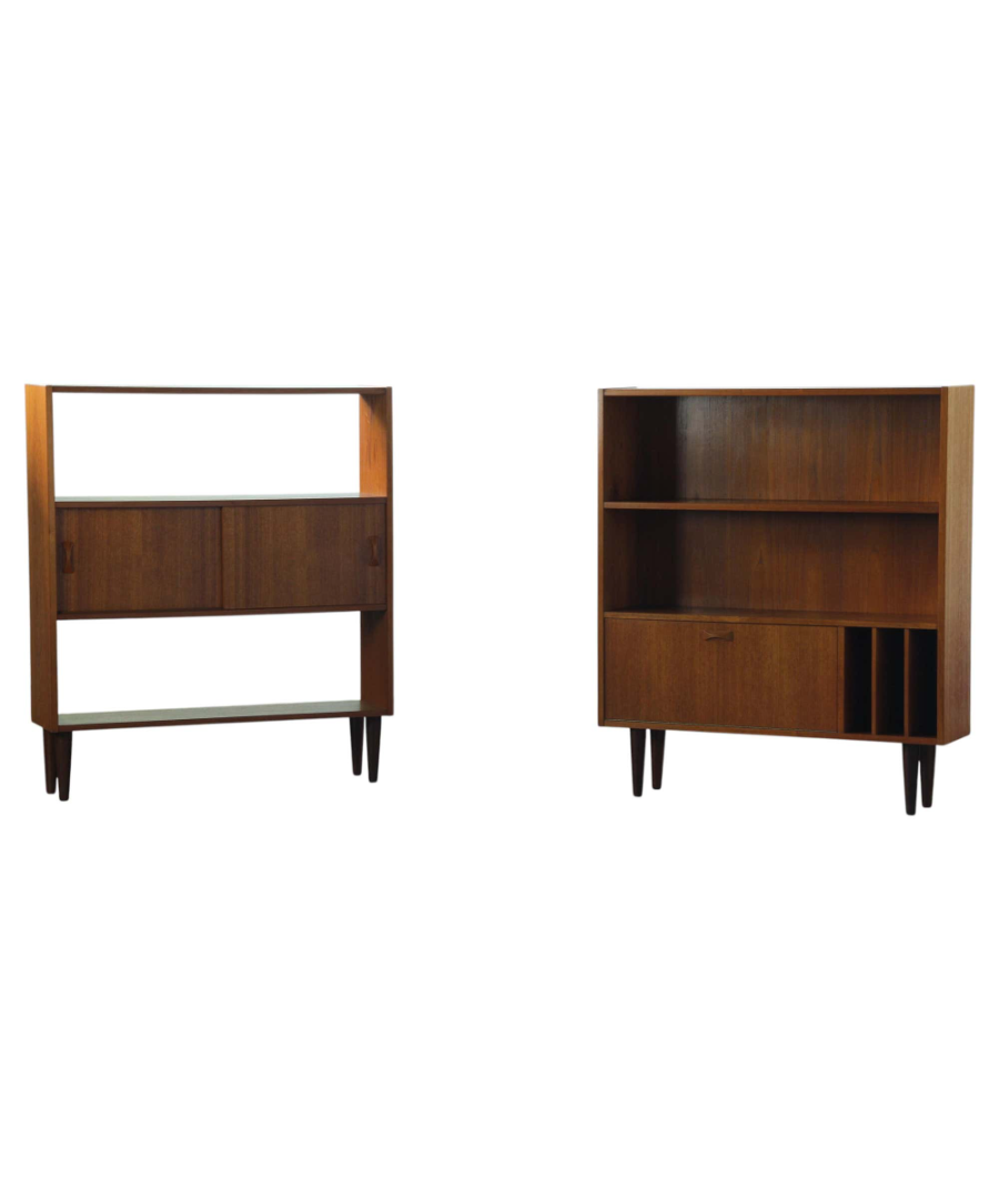 Set_of_2_Slim_Danish_Teak_Bookcases_with_Storage_Cabinets,_Denmark,_1960s