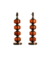 Set_of_2_Speckled_Glass_Table_Lamps_with_Leopard_Pattern,_USA_20th_Century