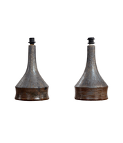 Set_of_2_Studio_pottery_lamps_in_gray_bleu_and_brown_by_Bo_Borgstrom,_Sweden_1970s