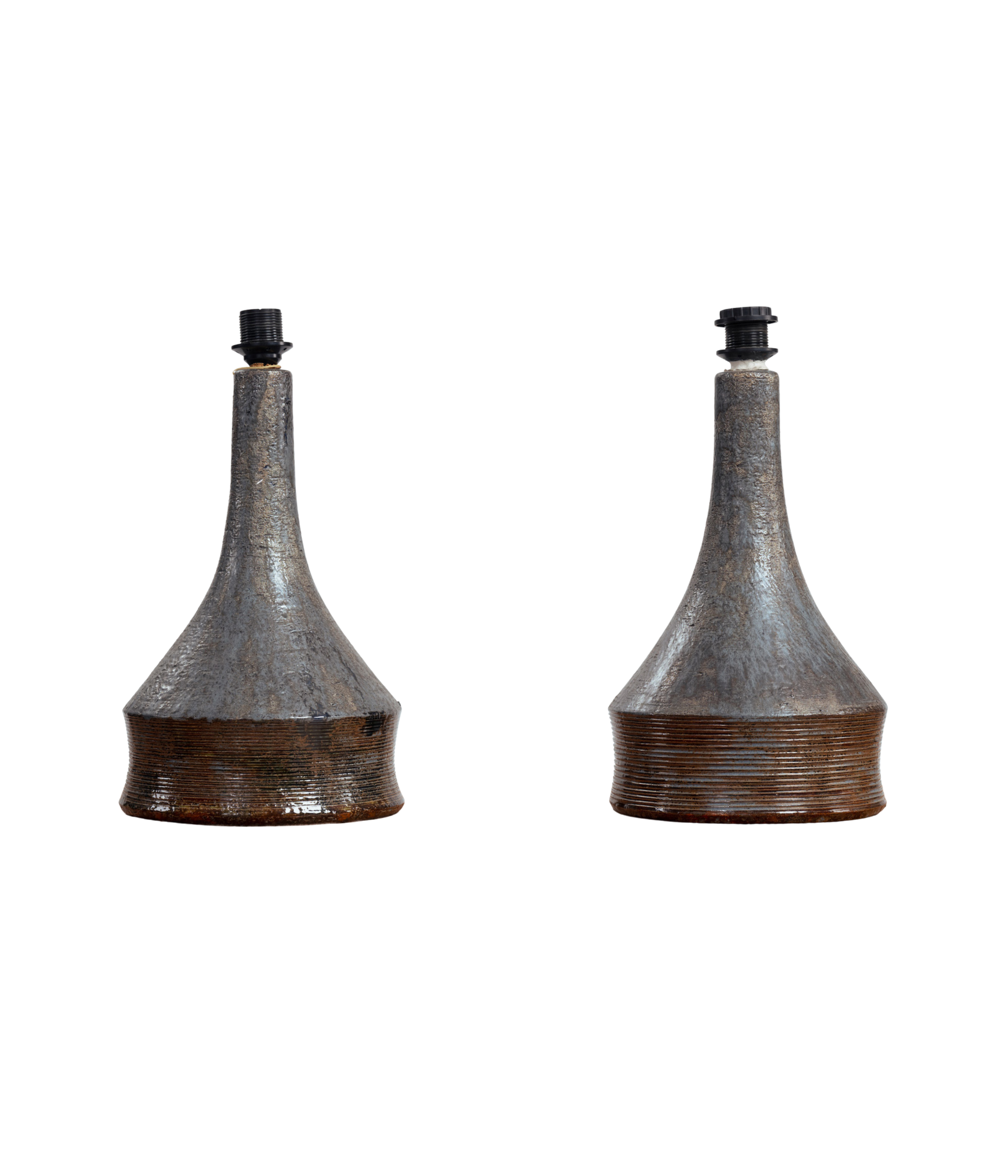 Set_of_2_Studio_pottery_lamps_in_gray_bleu_and_brown_by_Bo_Borgstrom,_Sweden_1970s
