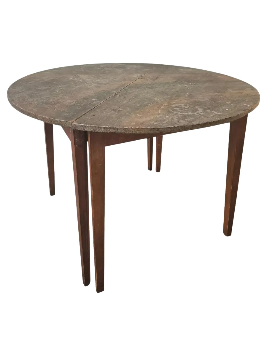 Set_of_2_Swedish_Allmoge_Demi_Lune_Tables_with_Marble_Tops,_Painted_Antique_Console_Tables,_1860s