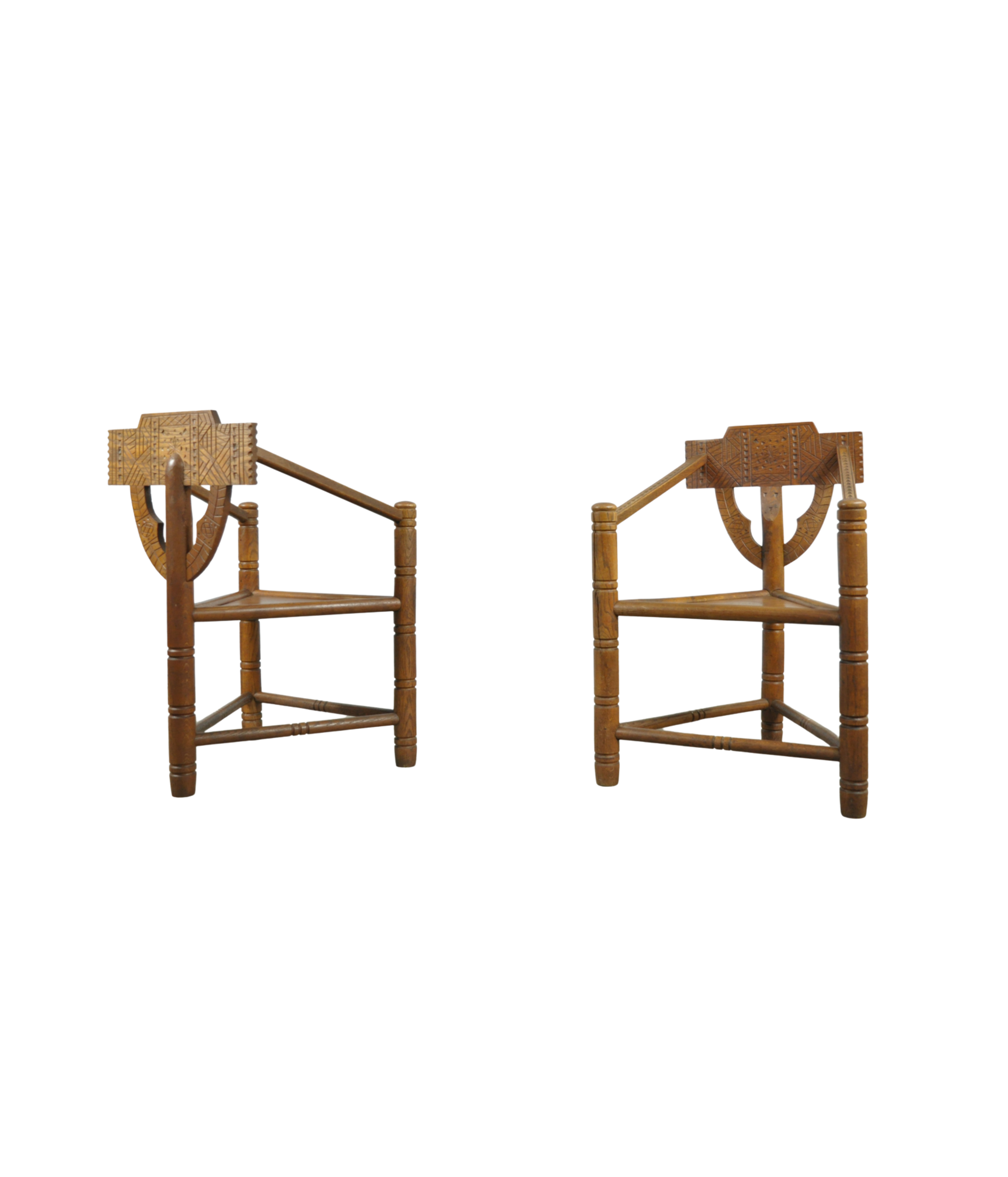 Set_of_2_Swedish_Primitive_Monk_Chairs_in_Solid_Oak,_Handcrafted,_1950s