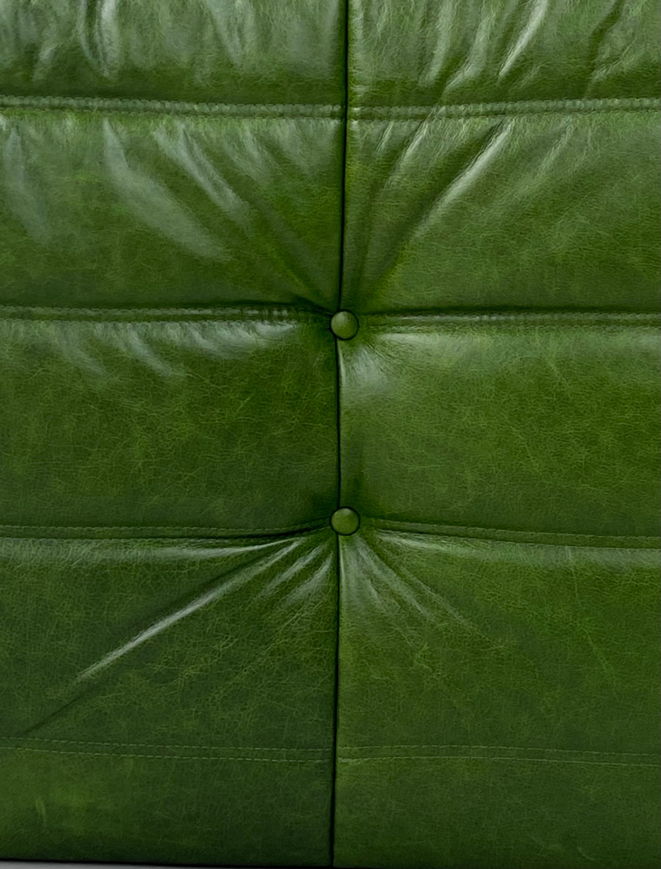 Set_of_2_Togo-Style_Lounge_Chairs_in_Green_Leather,_Attributed_to_Michel_Ducaroy_for_Ligne_Roset