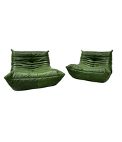 Set_of_2_Togo-Style_Lounge_Chairs_in_Green_Leather,_Attributed_to_Michel_Ducaroy_for_Ligne_Roset