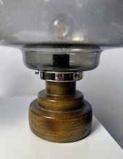 Set_of_2_Italian_Smoked_Seeded_Glass_Table_Lamps_on_Wooden_Base,_1970s