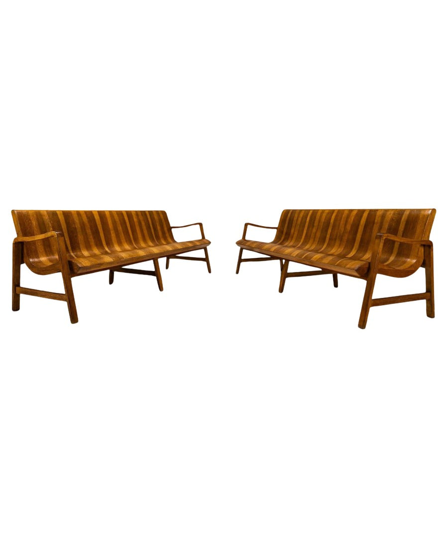 Set_of_2_Wave-Shaped_Benches_in_Walnut_with_Two-tone_Veneering,_Italy_1950s