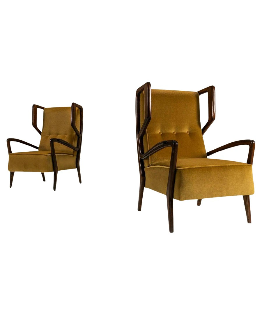 Set_of_2_Wingback_Armchairs_In_Poplar_And_Mohair_By_Orlando_Orlandi,_Italy_1950's
