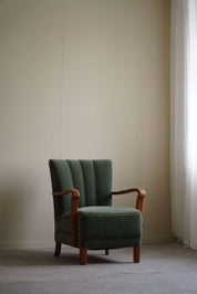 Set_of_3_Armchairs_in_Oak,_Reupholstered_in_Green_Mohair,_Danish_Art_Deco,_1930s