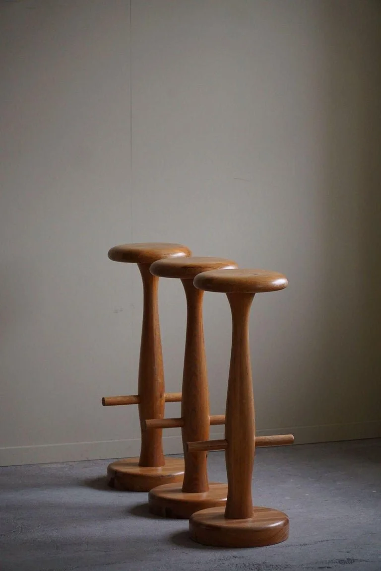 Set_of_3_Bar_Stools_in_Oak,_Danish_Mid_Century_Modern,_Rainer_Daumiller,_1960s