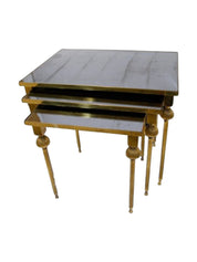 Set_of_3_Brass_and_Mirrored_Nesting_Tables,_Mid_Century_Modern,_1950s,_France