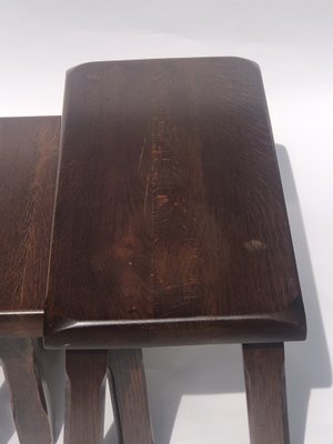 Set_of_3_Brutalist_Oak_Nesting_Tables,_Mid_Century_Modern,_1970s,_Netherlands