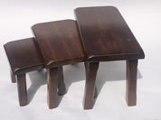 Set_of_3_Brutalist_Oak_Nesting_Tables,_Mid_Century_Modern,_1970s,_Netherlands