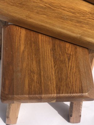 Set_of_3_Brutalist_Oak_Nesting_Tables,_Mid_Century_Modern,_1970s,_Netherlands