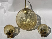 Set_of_3_Frosted_Glass_Ceiling_Lamp_and_Wall_Sconces_by_Doria_Leuchten,_1970s,_Germany