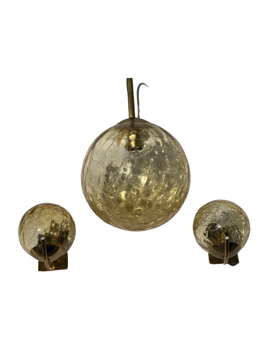 Set_of_3_Frosted_Glass_Ceiling_Lamp_and_Wall_Sconces_by_Doria_Leuchten,_1970s,_Germany