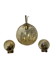 Set_of_3_Frosted_Glass_Ceiling_Lamp_and_Wall_Sconces_by_Doria_Leuchten,_1970s,_Germany