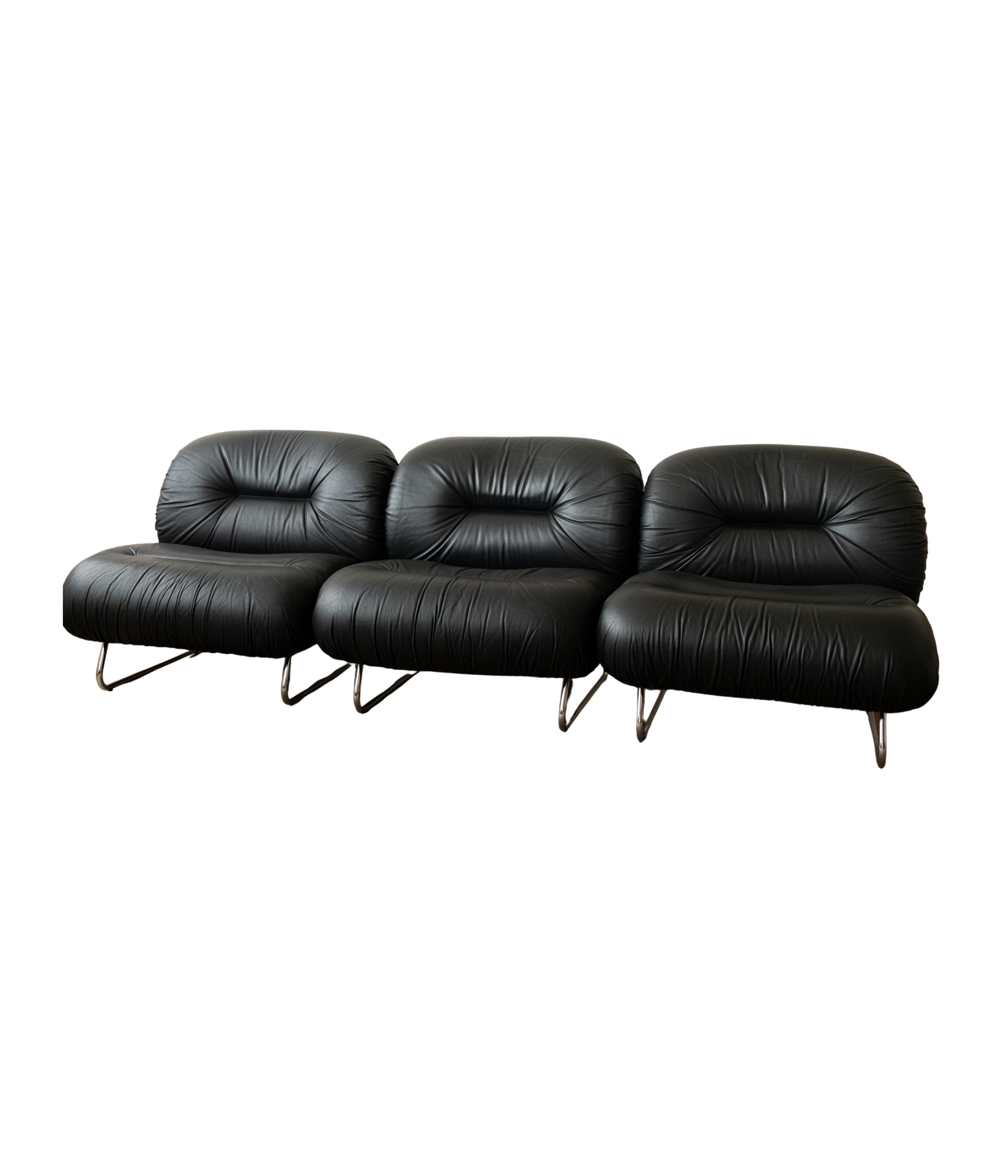 Set_of_3_Italian_Modernist_Lounge_Chairs_in_Black_Leather_and_Chrome,_1980s