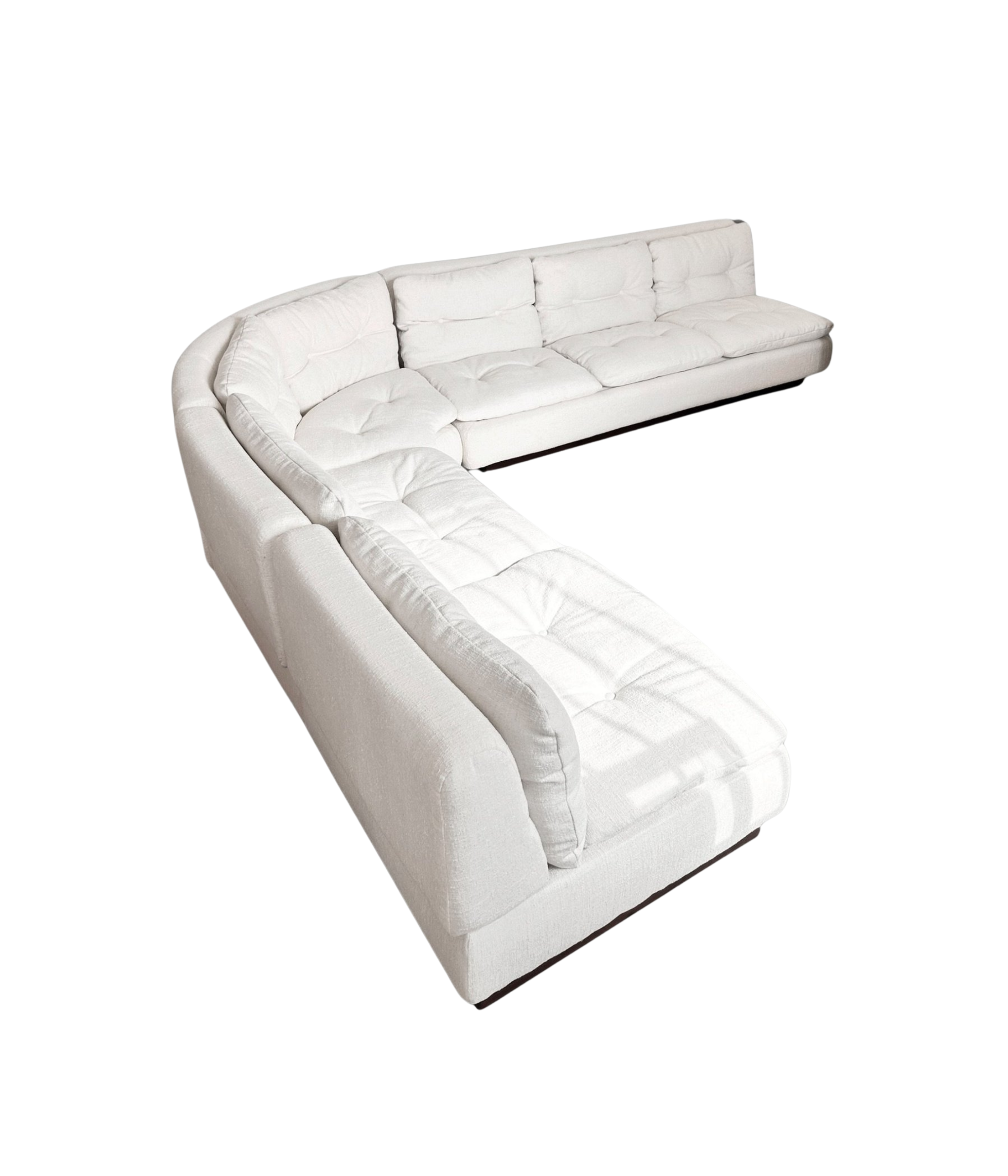 Set_of_4_Large_Modular_Corner_Sofa_with_Pull-Out_Bed_by_Saporiti_in_Écru_Bouclé,_Italy,_1970s
