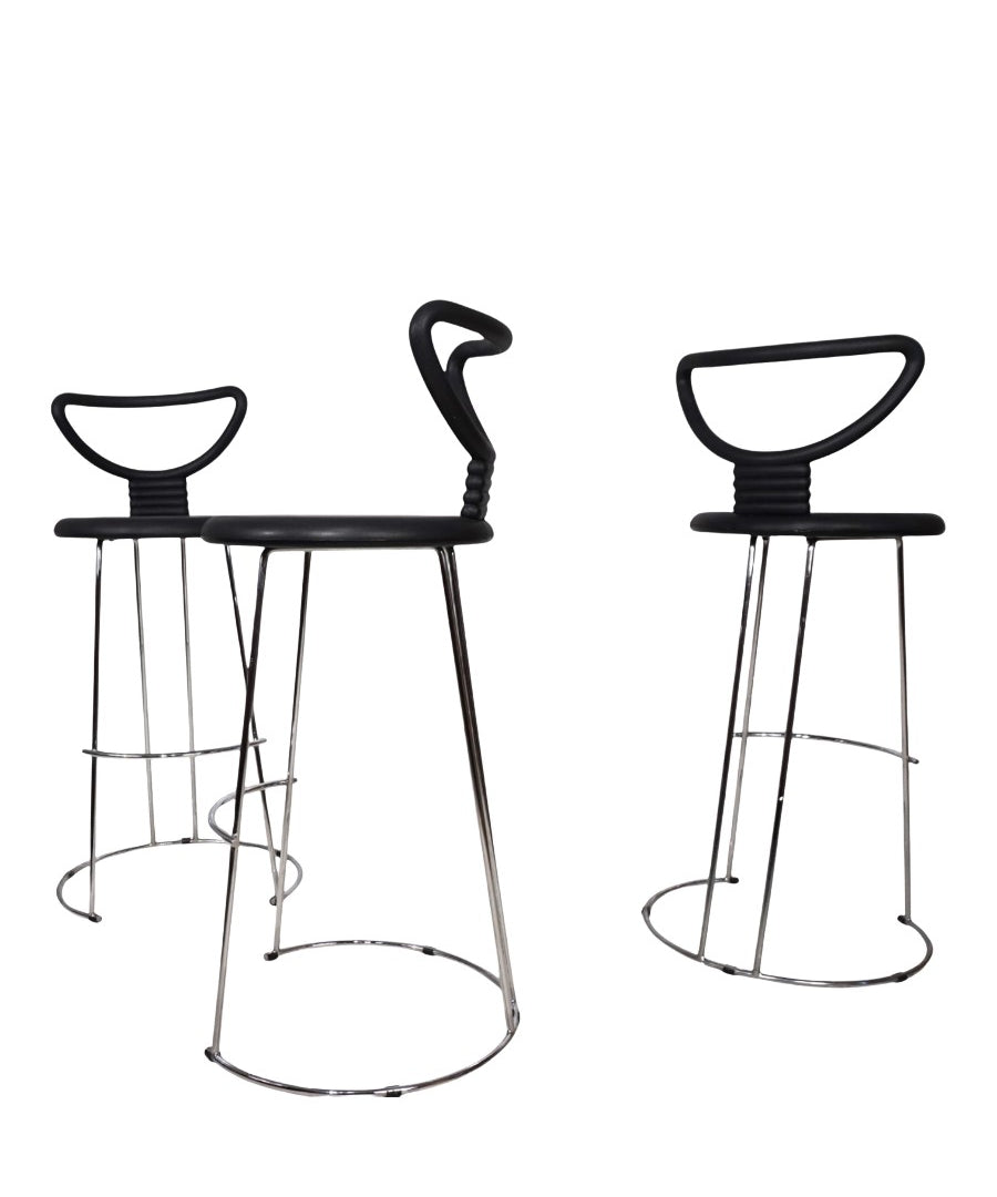 Set_of_3_postmodern_bar_stools_by_Nobu_Tanigawa,_1990
