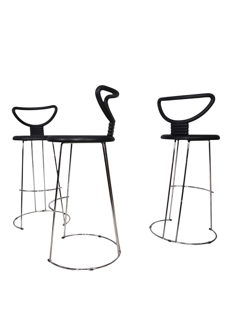 Set_of_3_postmodern_bar_stools_by_Nobu_Tanigawa,_1990