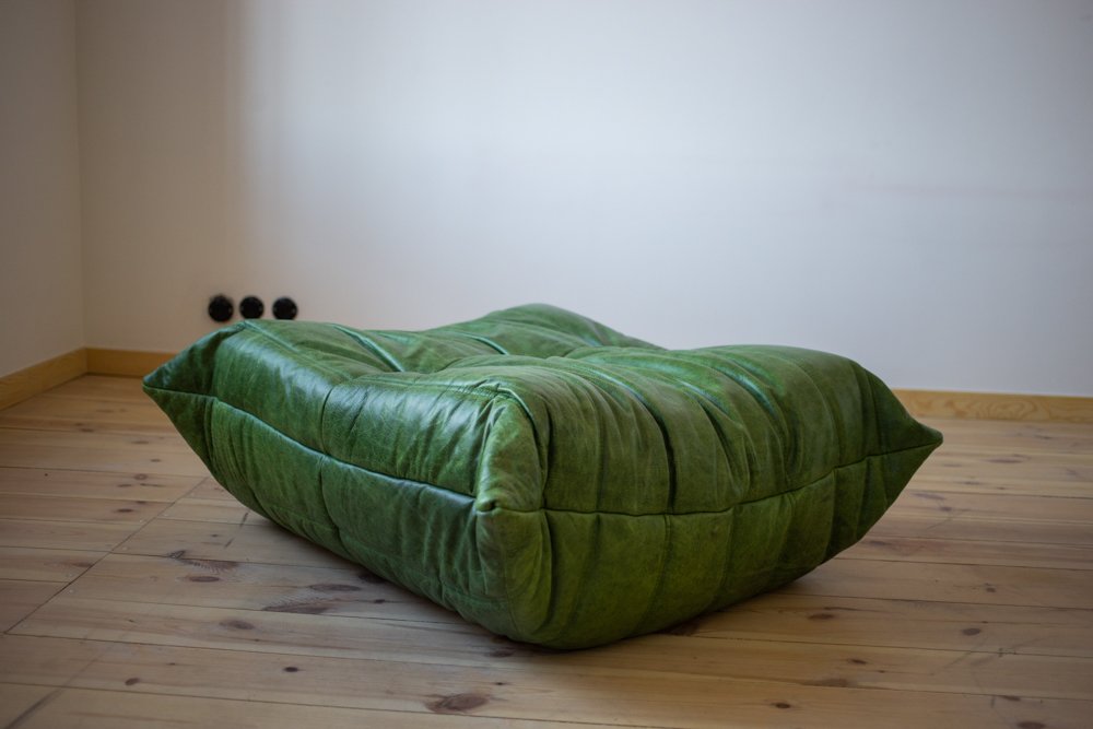 Set_of_3_Togo_Living_Room_Sofas_in_Dubai_Green_Leather_by_Michel_Ducaroy_for_Ligne_Roset,_1983