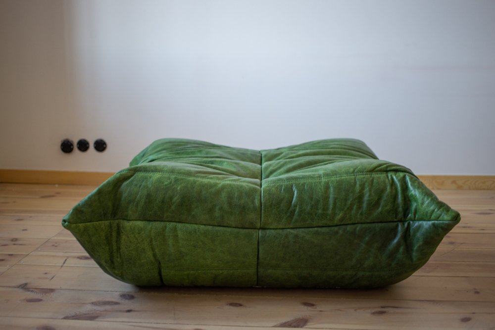 Set_of_3_Togo_Living_Room_Sofas_in_Dubai_Green_Leather_by_Michel_Ducaroy_for_Ligne_Roset,_1983