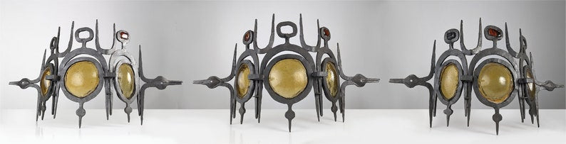 Set_of_3_Wall_sculpture_appliques_in_wrought_iron_and_blown_glass