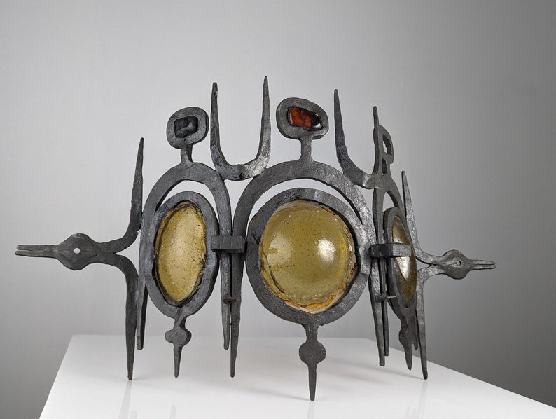 Set_of_3_Wall_sculpture_appliques_in_wrought_iron_and_blown_glass