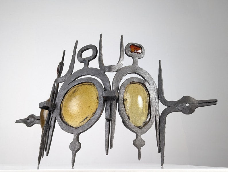 Set_of_3_Wall_sculpture_appliques_in_wrought_iron_and_blown_glass
