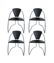 Set_of_4_Arrben_Italian_Dining_Chairs_in_Leather_and_Metal,_1980s