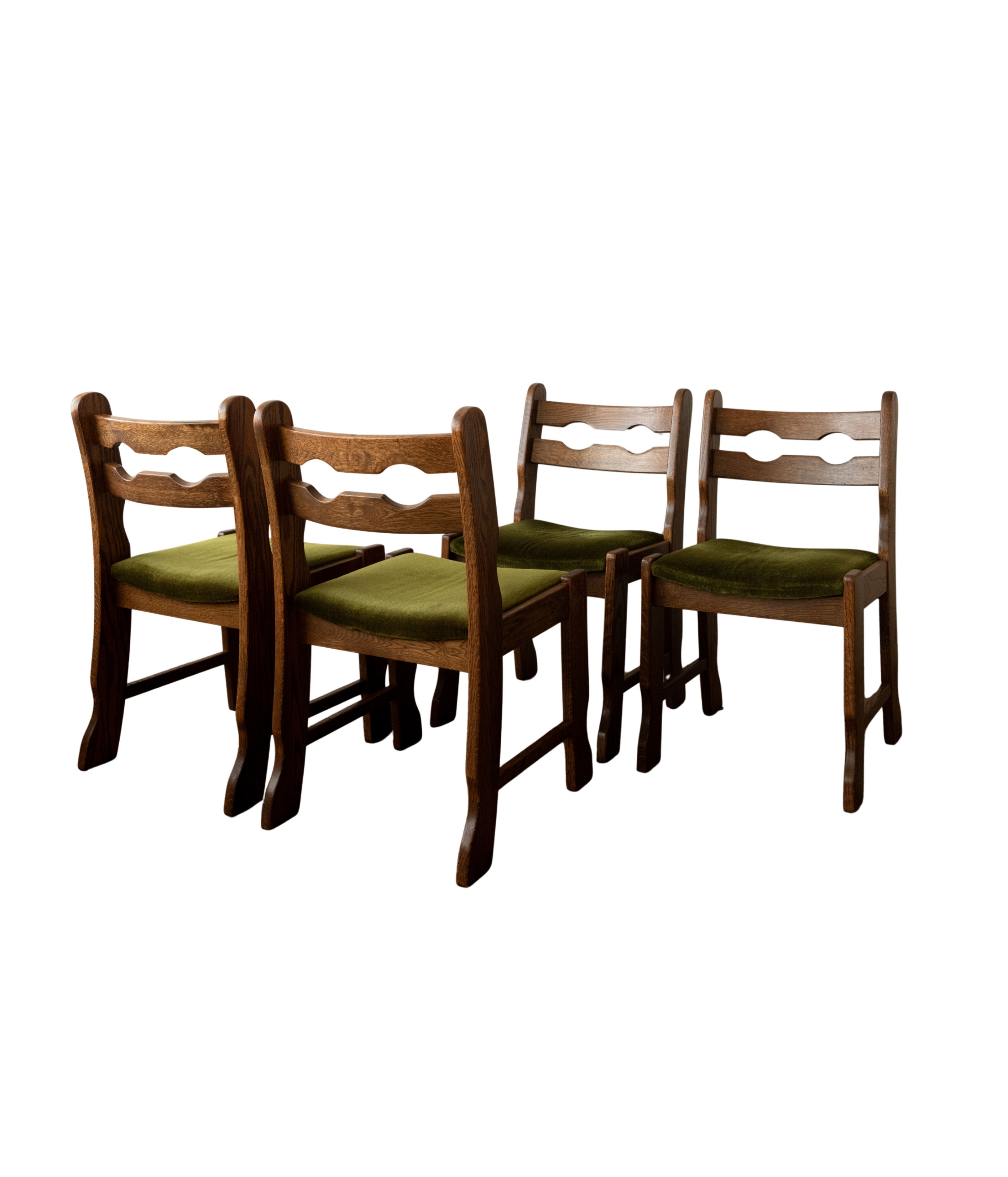 Set_of_4_Brutalist_Razorback_Oak_Dining_Chairs_with_Olive_Green_Velvet_Upholstery,_Europe,_1970s