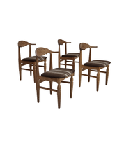 Set_of_4_Danish_Carved_Oak_Dining_Chairs_by_Henning_Kjærnulf_with_Original_Striped_Wool_Upholstery,_1960s