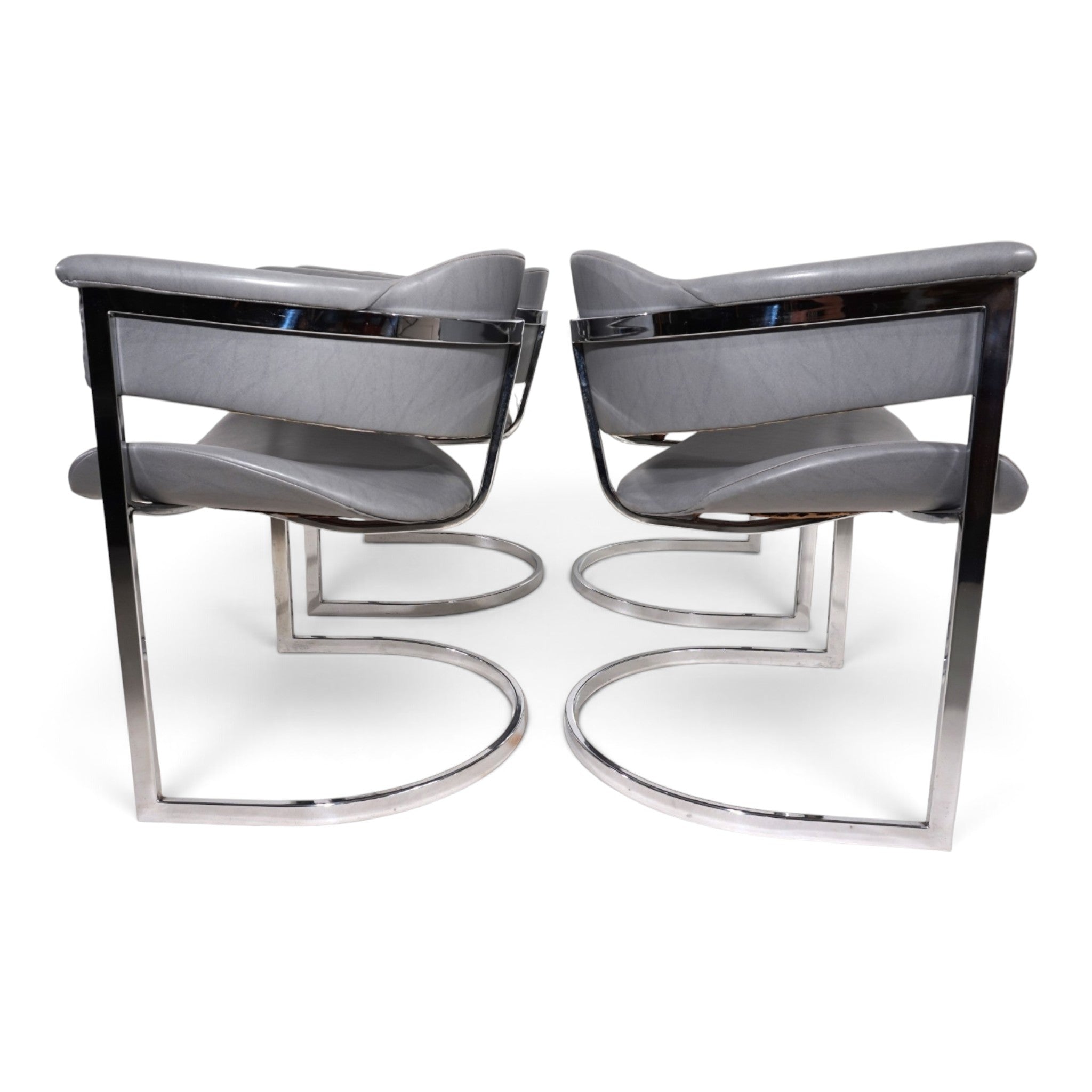 Set_of_4_Armchairs_by_Vittorio_Introini_for_Mario_Sabot,_Chrome_and_Grey,_Italy,_1970s