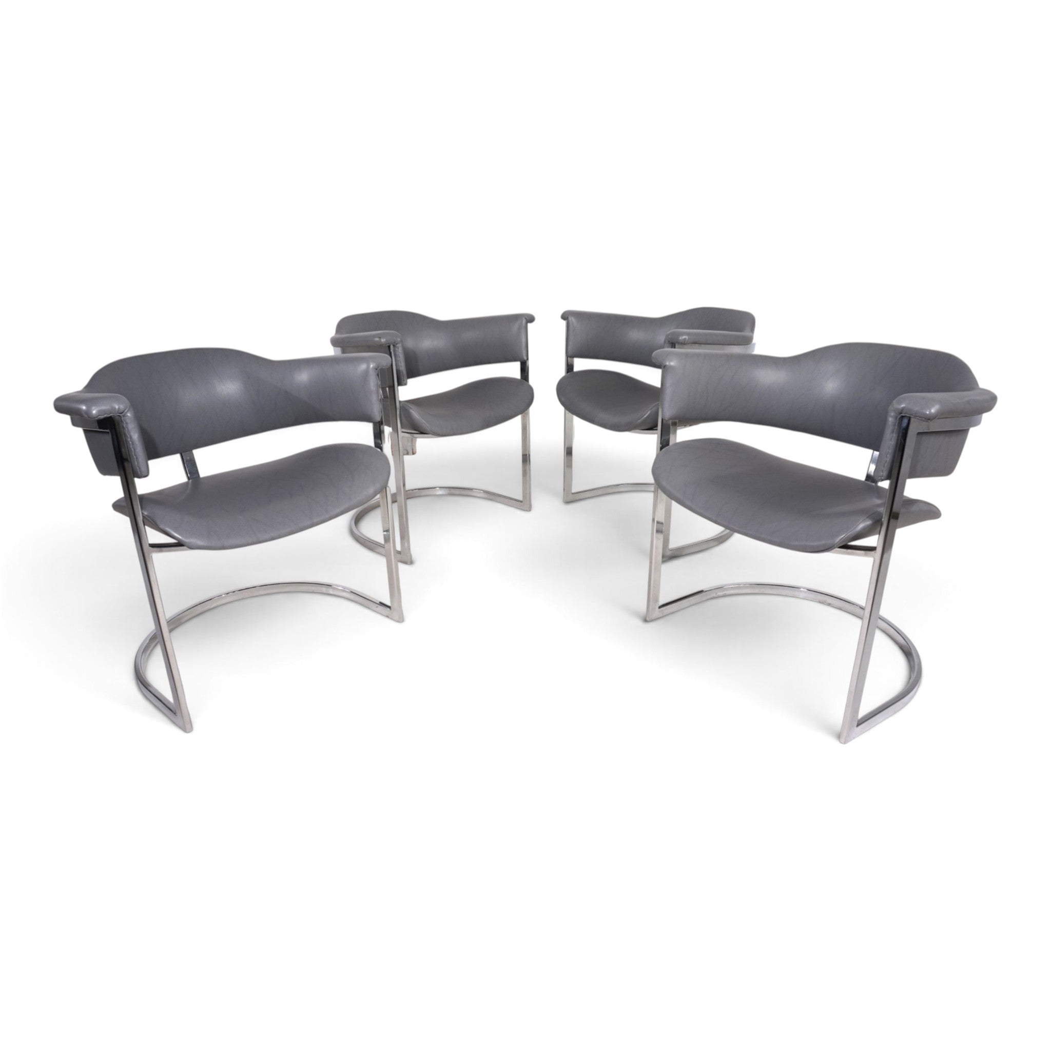 Set_of_4_Armchairs_by_Vittorio_Introini_for_Mario_Sabot,_Chrome_and_Grey,_Italy,_1970s