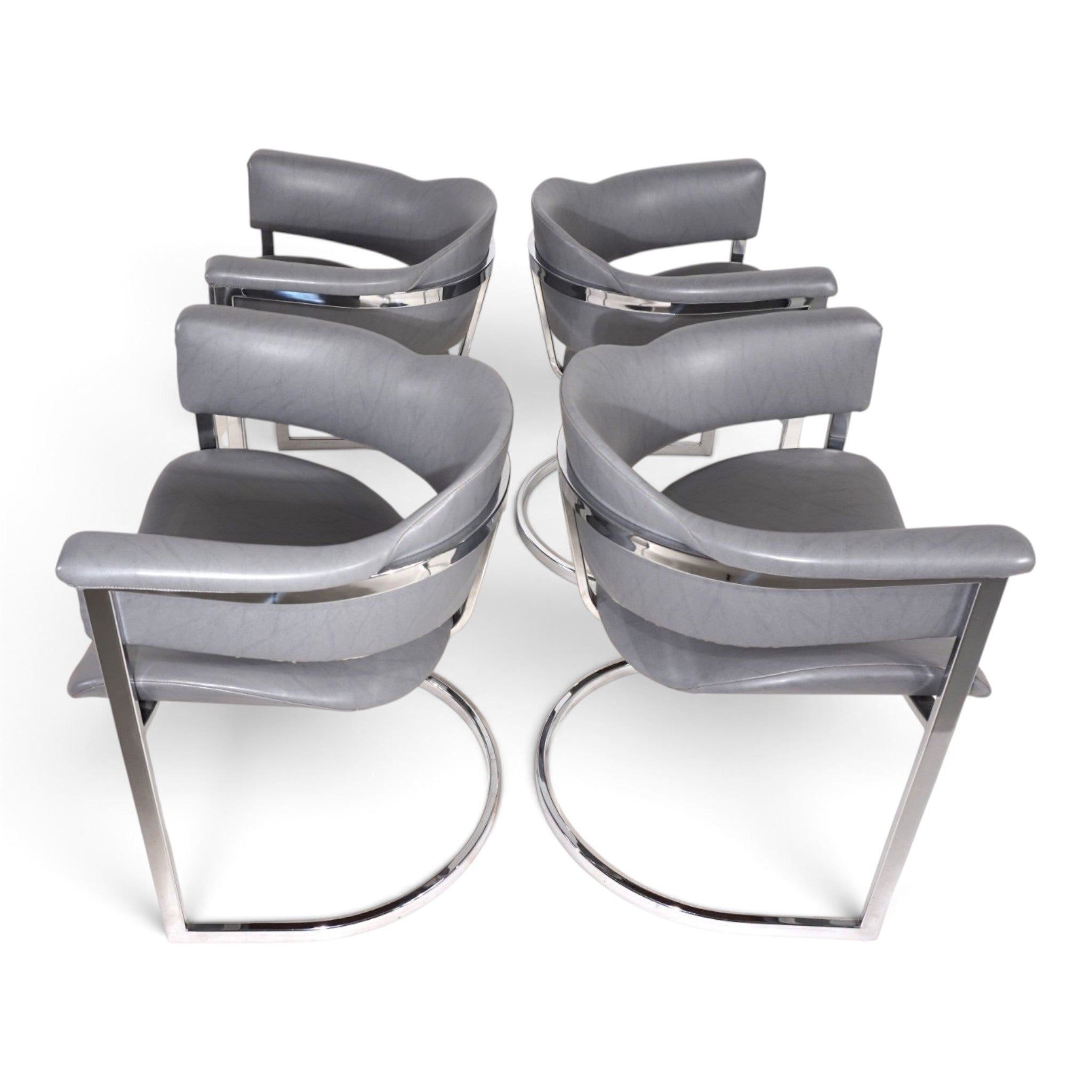 Set_of_4_Armchairs_by_Vittorio_Introini_for_Mario_Sabot,_Chrome_and_Grey,_Italy,_1970s