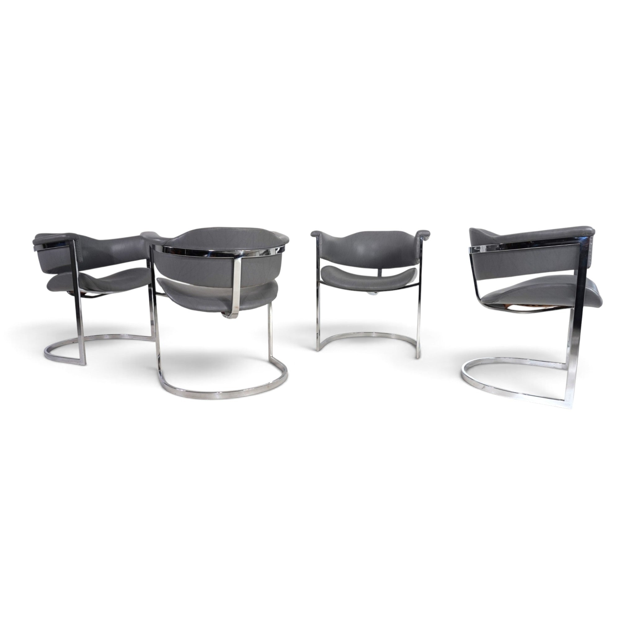 Set_of_4_Armchairs_by_Vittorio_Introini_for_Mario_Sabot,_Chrome_and_Grey,_Italy,_1970s